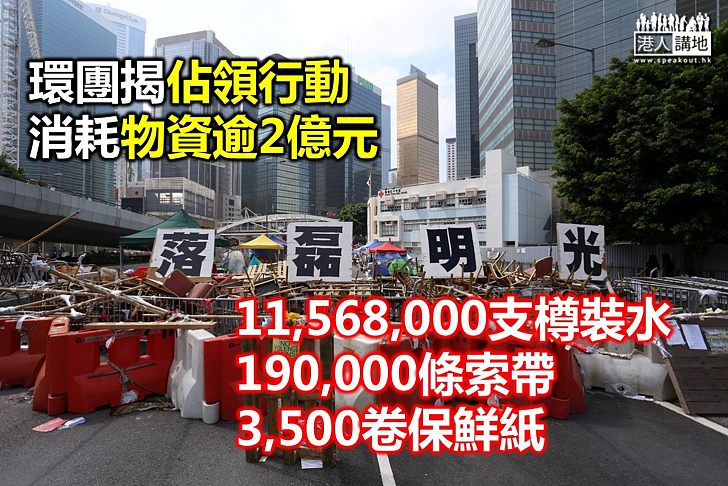 環保團體調查發現  佔領行動來歷不明物資總值超2億